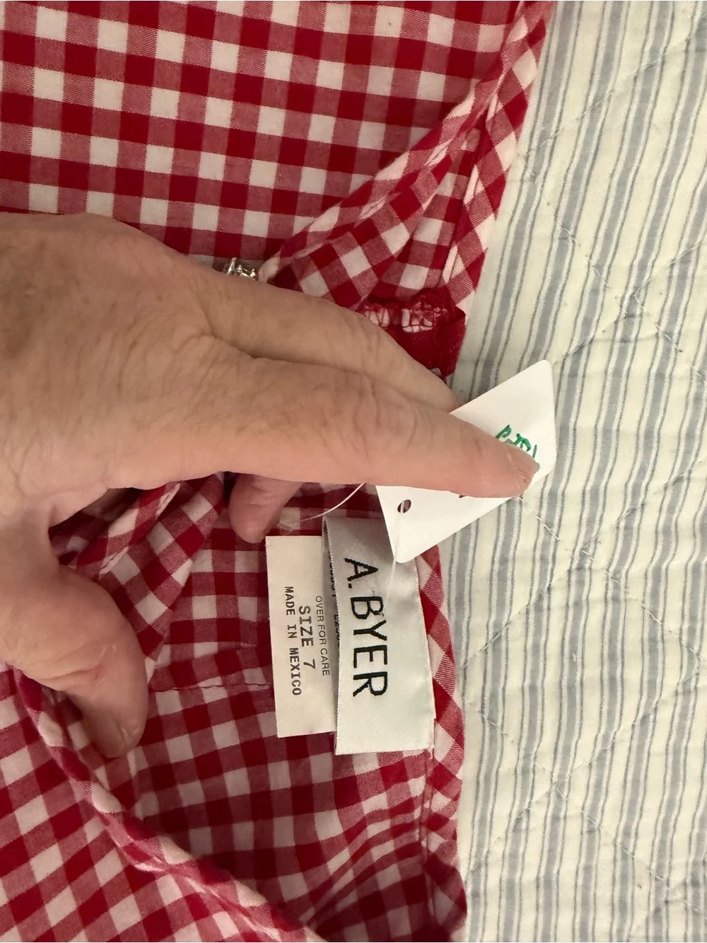 A. Byer Red Gingham Women's Skort - Classic Summer Style size 7 - Picture 4 of 6